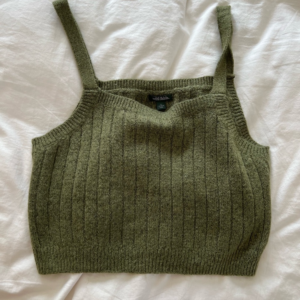 Womens Knit Crop Top